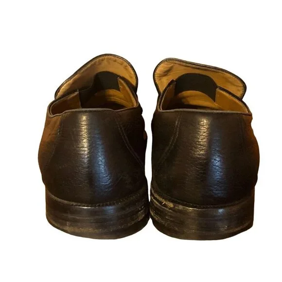 Moreschi Vintage Italian Leather Loafers Slip On Shoes size 9